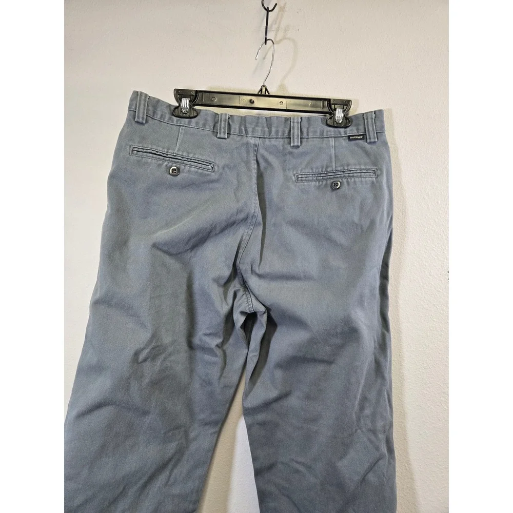 Dockers Vintage Khakis Cotton Twill Straight Leg Chino Pants Blue Gray 34x34